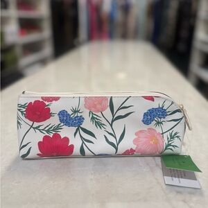 Kate Spade  blossom cosmetic  pencil case with ruler, sharpener and eraser New